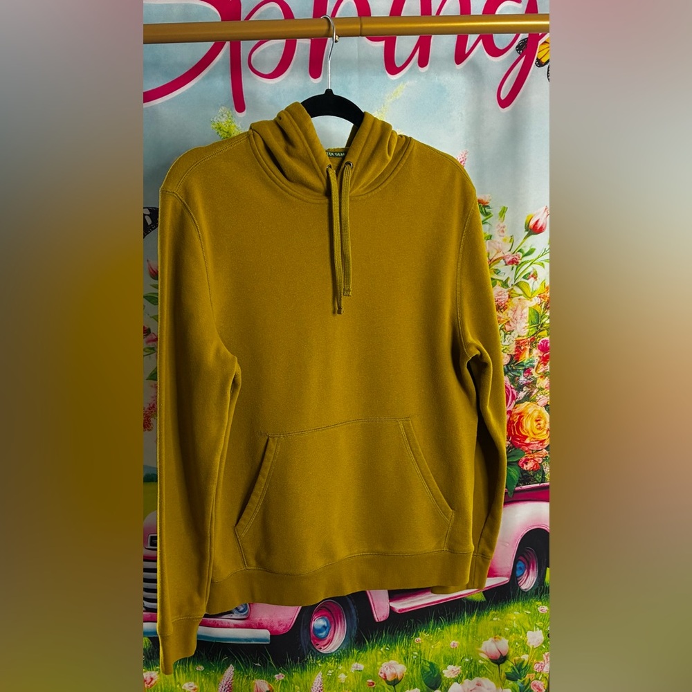 tek gear Mustard Yellow Hooded Pullover Sweatshirt